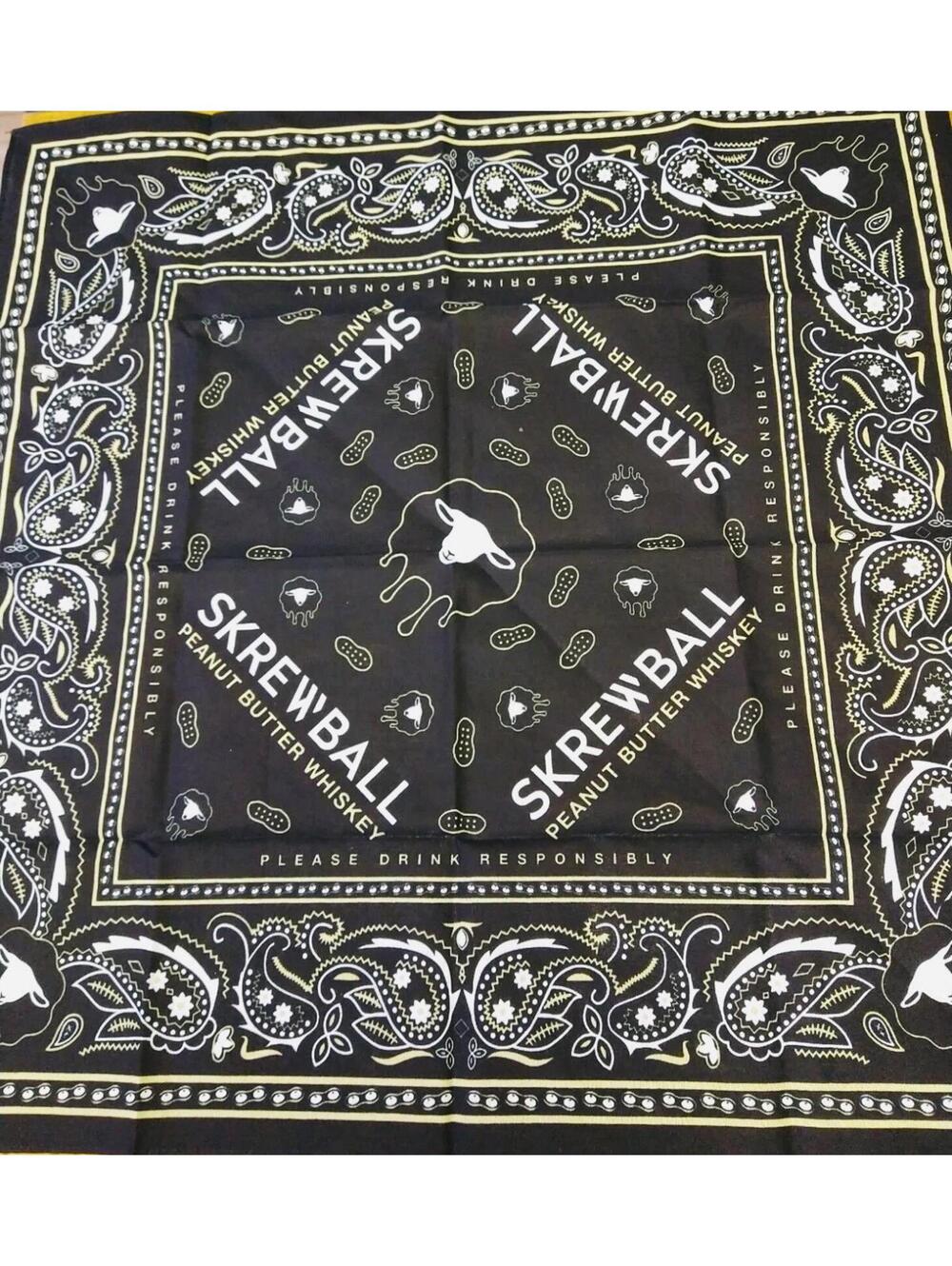 Skrewball Peanut Butter Whiskey Bandana Handkerchief NEW Lot of 4